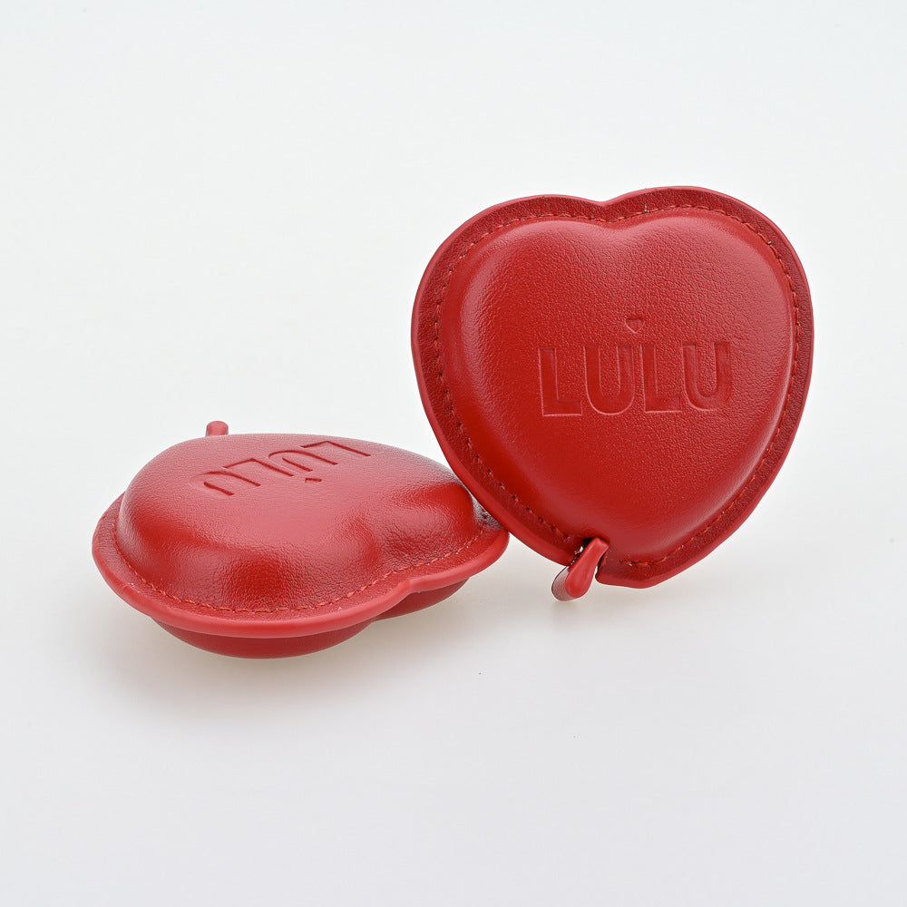 Custom Gift leather tape measure heart-shaped oil edge tape measure PU leather creative heart-shaped tape measure 1.5m PU small tape measure