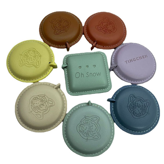 Custom Logo Color Portable Mini Leather Mrasuring Tape 60inch Sewing Tape Measure for Wedding Gift Souvenir