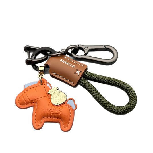 Handmade Leather Car Keychain Pendant Exquisite Simple Personalized Couple Keychain Rope for Men and Women